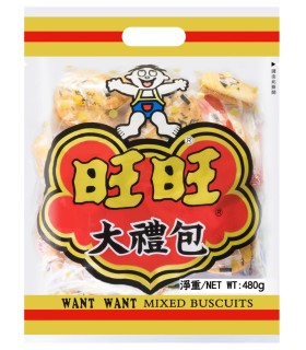 Want Want Senbei Gusto Mix Rice Crackers Confezione Regalo - 480g