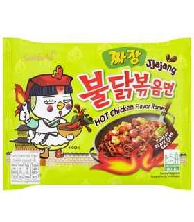 Ramyun Noodles Coreano Pollo Arrosto Piccante e Sasla Jiajang - Samyang 140g