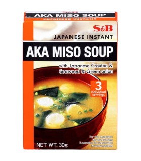 Zuppa di Miso con Wakame, Cipolla e Crostini Giapponese Istantaneo -30g (3 porzione x 10g)