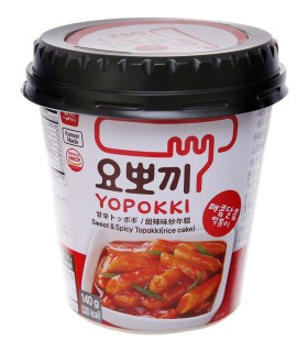 Gnocchi di riso Coreani con Salsa Dolce Piccante Topokki cup - Yopokki 140g