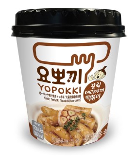 Gnocchi di riso Coreani con Salsa Teriyaki all'aglio Topokki cup - Yopokki 120g