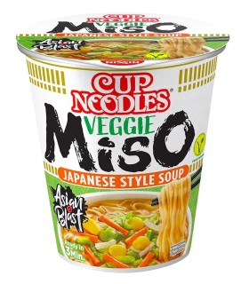 Nissin Cup Noodles Gusto Veggie al Miso - 67g