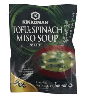Zuppa di miso istantanea tofu spinaci - Kikkoman 3 porzioni