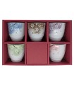 Set 5 tazze da te giapponese in ceramica con dipinto tradizionale giapponese a mano