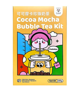 Kit Bubble Tea Istantaneo Gusto Cocoa Mocha - Tokimei 3 Porzioni