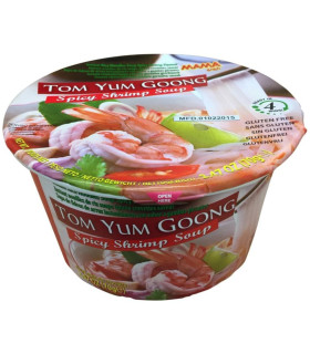 Zuppa Istantanea Tom Yum Goong Piccante con Gamberetti Senza Glutine - MaMa 70g