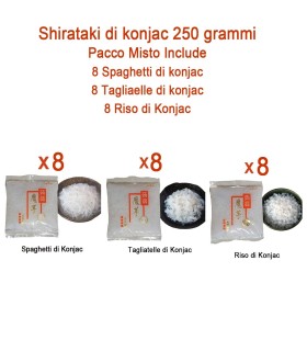 Shirataki di Konjac Pacco Misto da 24 x 250gr