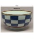 Ciotola per Udon in Porcellana Giapponese -  Decorazioni Scacchiera blu